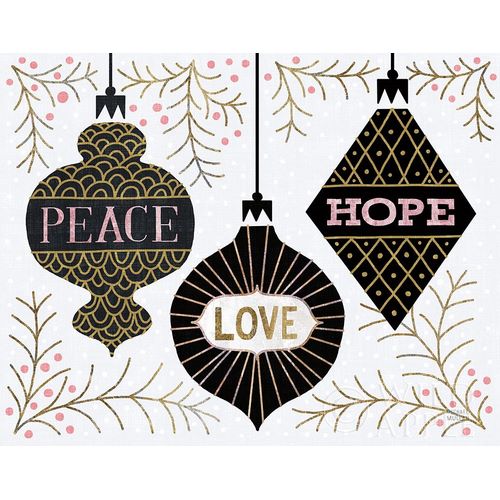 Jolly Holiday Ornaments Peace Love Joy
