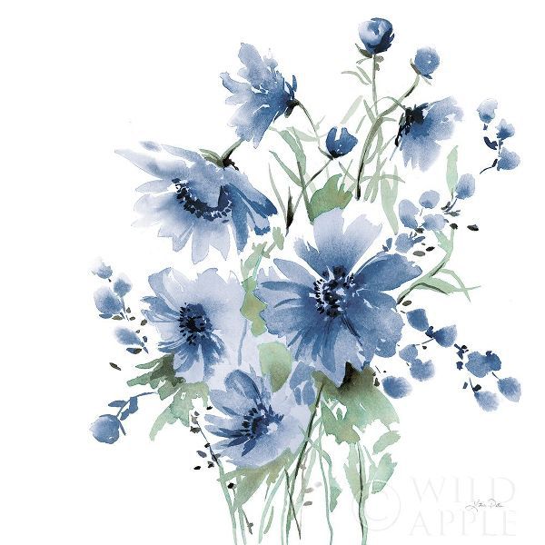Pete, Katrina 아티스트의 Secret Garden Bouquet I Blue 작품
