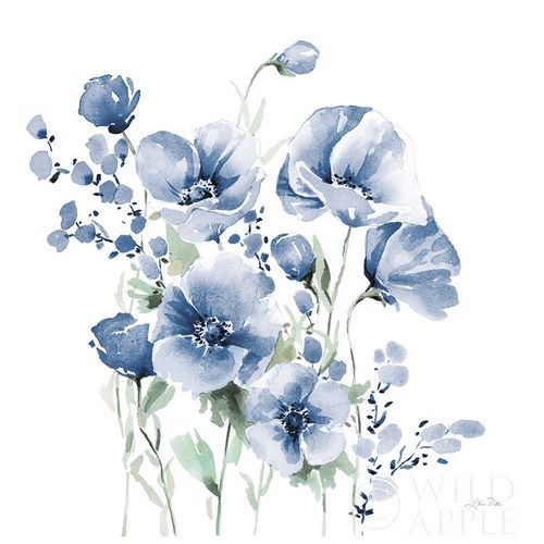 Pete, Katrina 아티스트의 Secret Garden Bouquet II Blue 작품