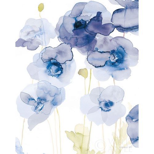 Nai, Danhui 아티스트의 Delicate Poppies III Blue 작품