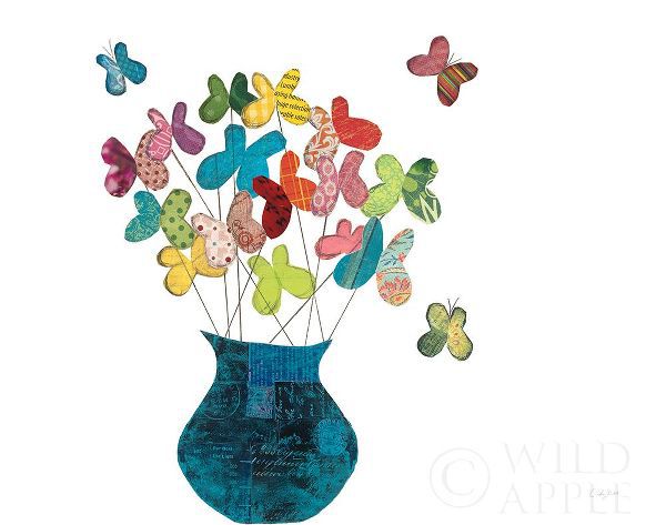 Prahl, Courtney 아티스트의 Butterfly Bouquet on White 작품