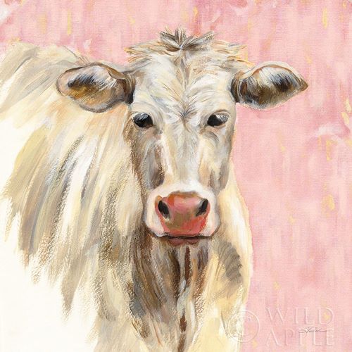 White Cow on Pink