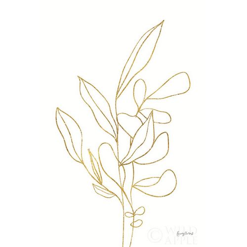 Thorns, Becky 아티스트의 Rooted Florals V Gold 작품