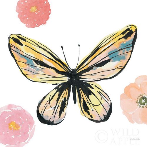 Miller, Sara Zieve 아티스트의 Beautiful Butterfly II Teal No Words 작품