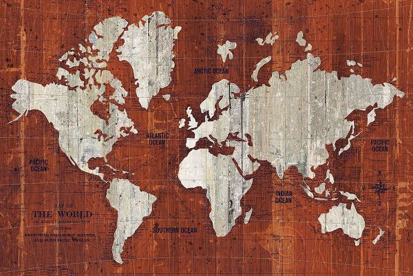 Wild Apple Portfolio 아티스트의 Old World Map Rust 작품
