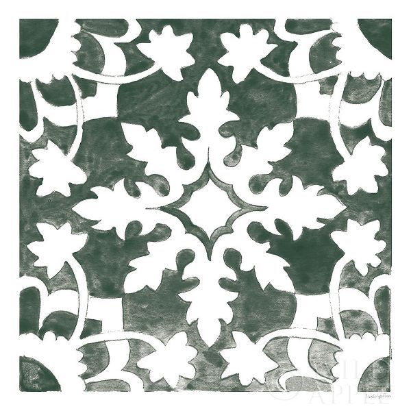 Charro, Mercedes Lopez 아티스트의 Andalusian Tile II Pine Green 작품