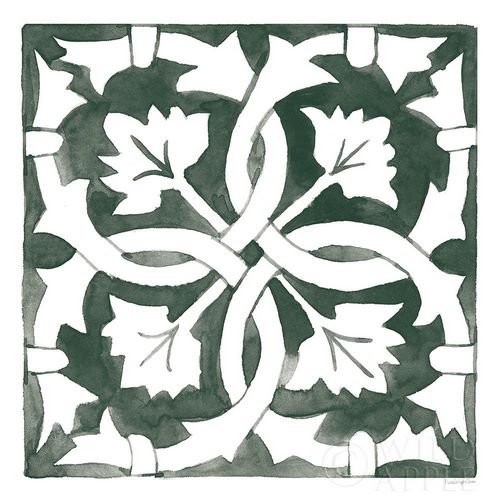 Charro, Mercedes Lopez 아티스트의 Andalusian Tile III Pine Green 작품