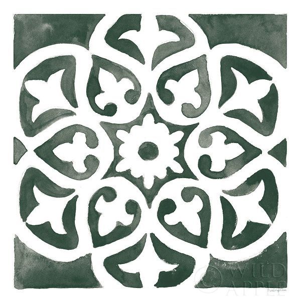 Charro, Mercedes Lopez 아티스트의 Andalusian Tile IV Pine Green 작품