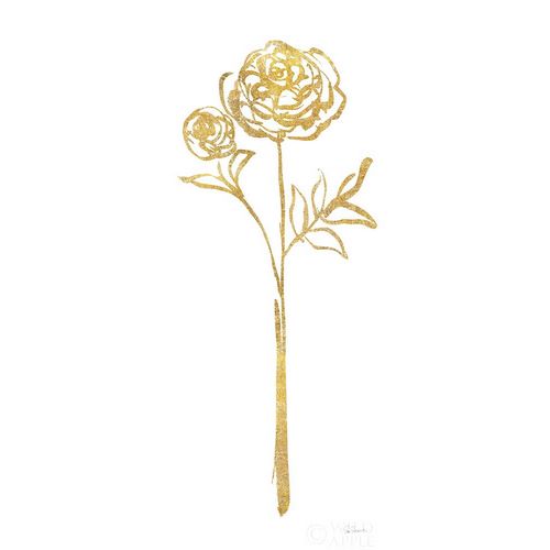 Schlabach, Sue 아티스트의 Floral Line I White Gold 작품