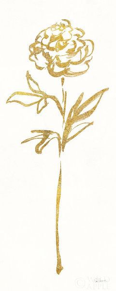 Schlabach, Sue 아티스트의 Floral Line II White Gold 작품