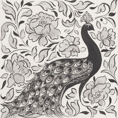 Thomas, Miranda 아티스트의 Peacock Garden IV BW 작품