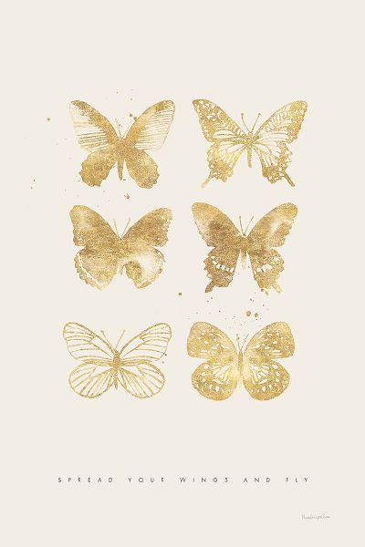 Charro, Mercedes Lopez 작가의 Six Gold Butterflies 작품