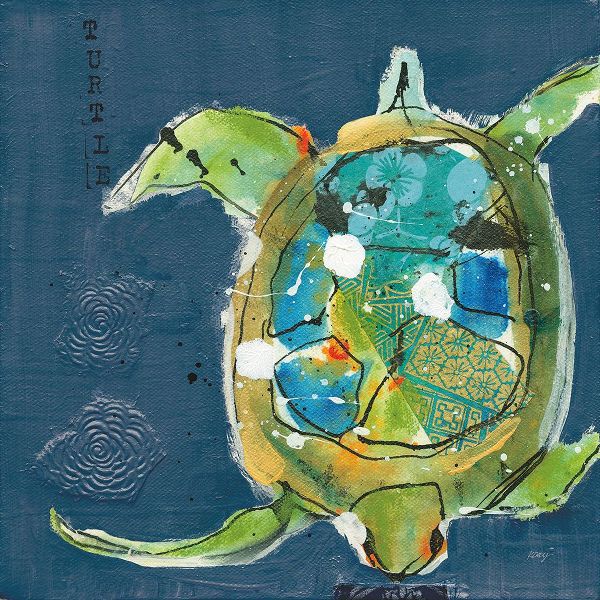 Day, Kellie 작가의 Chentes Turtle on Blue 작품