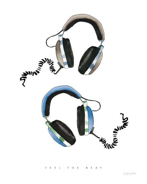 Charro, Mercedes Lopez 아티스트의 Headphones Love Blue Gray작품입니다.