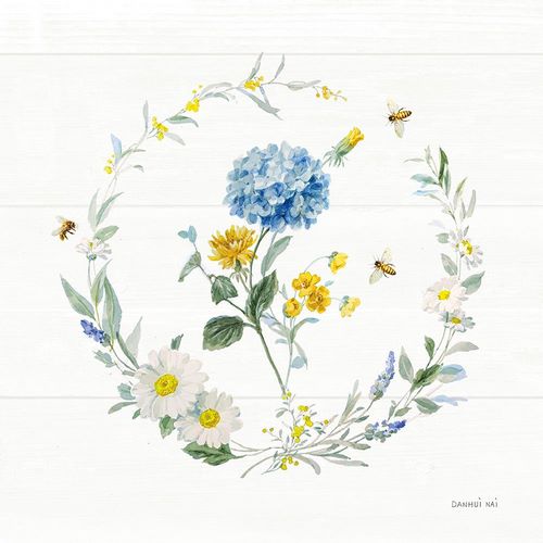 Nai, Danhui 아티스트의 Bees and Blooms Flowers III with Wreath작품입니다.