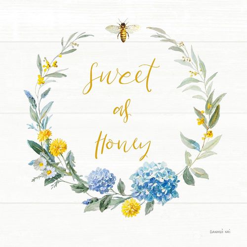 Nai, Danhui 아티스트의 Bees and Blooms_Sweet As Honey Wreath작품입니다.
