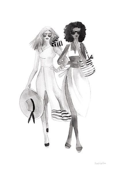 Charro, Mercedes Lopez 아티스트의 Paris Girlfriends IV BW작품입니다.
