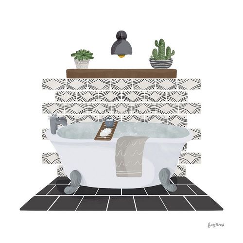 Thorns, Becky 아티스트의 Relaxing Bathroom II Dark작품입니다.