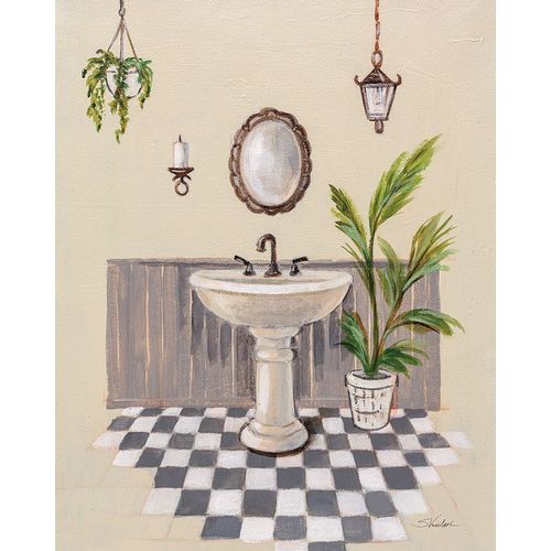 Vassileva, Silvia 아티스트의 Gray Cottage Bathroom II작품입니다.