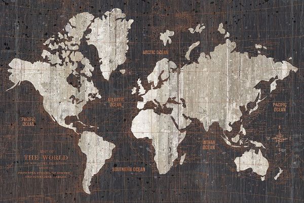 Old World Map Dark Neutral