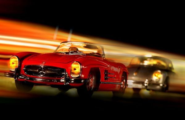 Cars in action - M.Benz 300SL