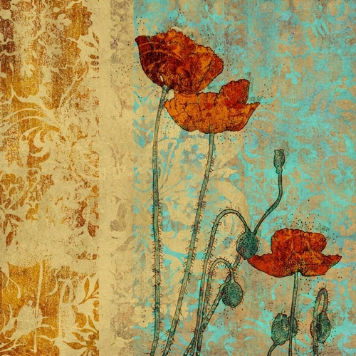 Poppies and Damask I