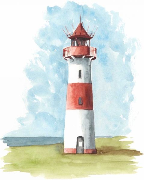 Watercolor Lighthouse II