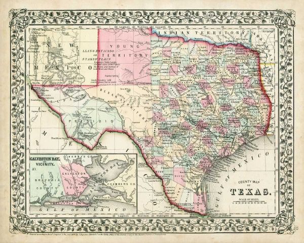 Johnsons Map of Texas