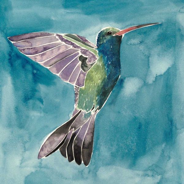 Watercolor Hummingbird I