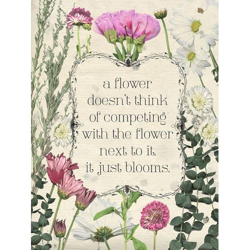 Pressed Floral Quote III