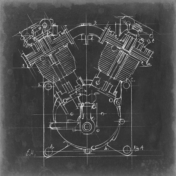 Motorcycle Engine Blueprint II