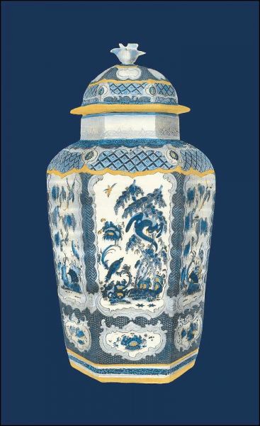 Asian Urn in Blue and White II