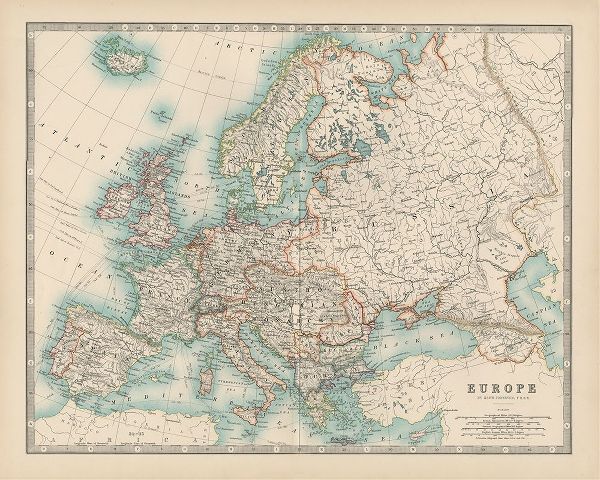 Johnstons Map of Europe