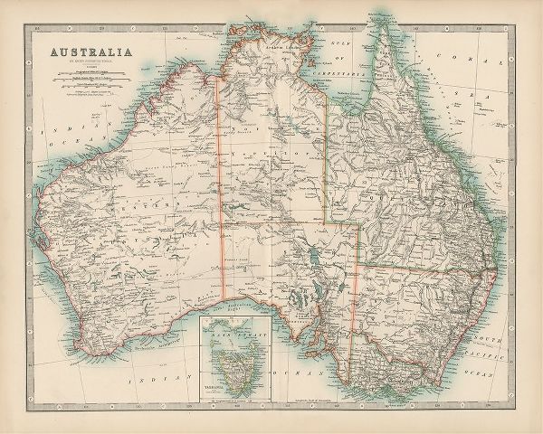 Johnstons Map of Australia