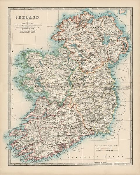 Johnstons Map of Ireland