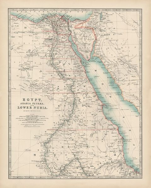 Johnstons Map of Egypt