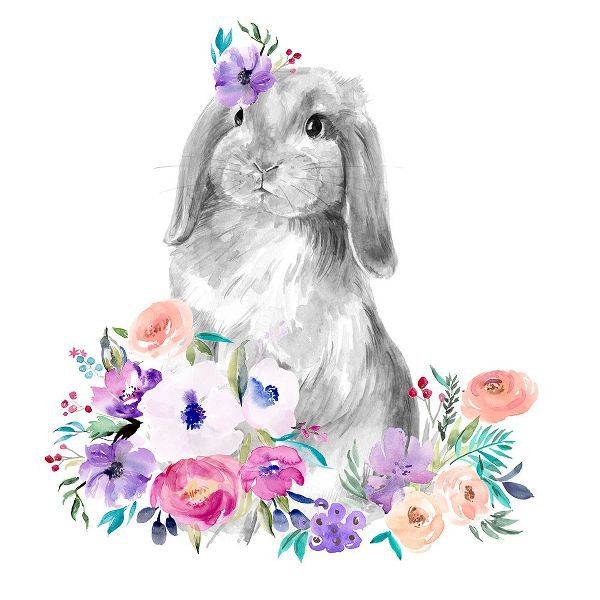 Parker, Jennifer Paxton 아티스트의 Bright Floral Bunny I작품입니다.