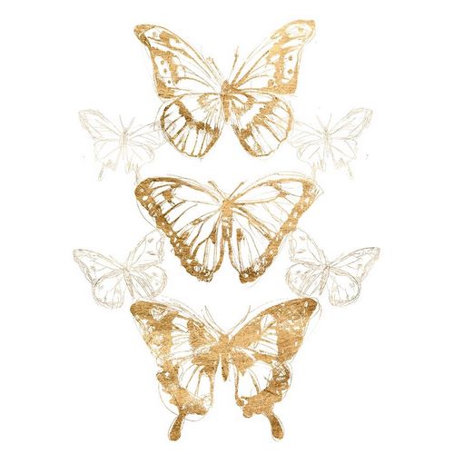Gold Butterfly Contours II