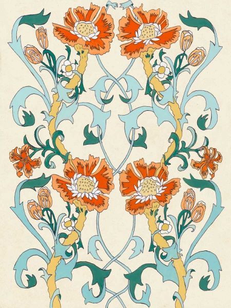 Nouveau Floral Pattern I