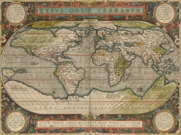 Antique World Map 36x48