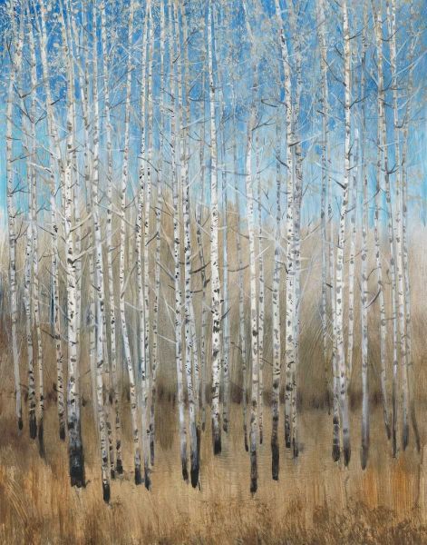 Dusty Blue Birches II