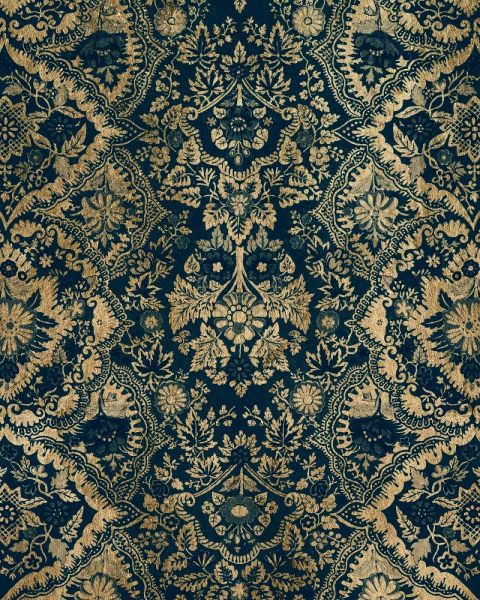 Baroque Tapestry in Aged Indigo II