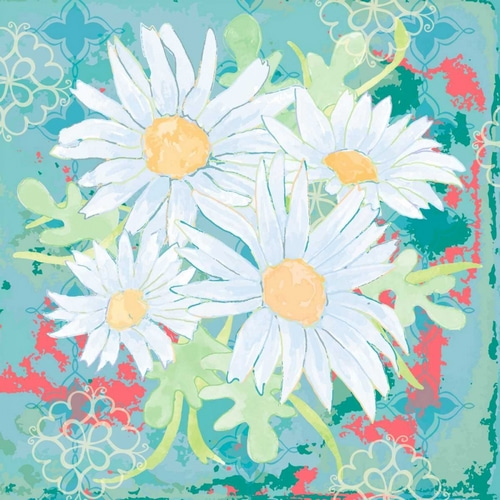 Daisy Patch Teal I