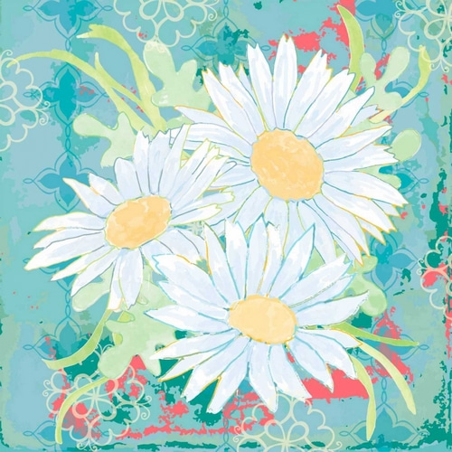 Daisy Patch Teal II