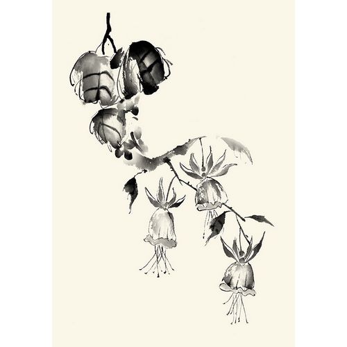 Ink Wash Floral VIII - Fuchsia