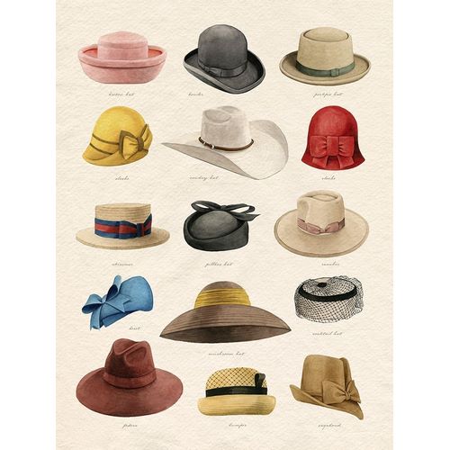 Popp, Grace 아티스트의 Vintage Hats III 작품