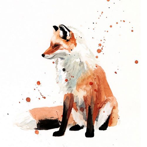 Watercolor Fox I