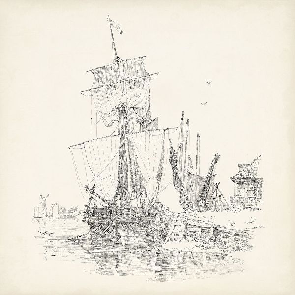 Antique Ship Sketch VII