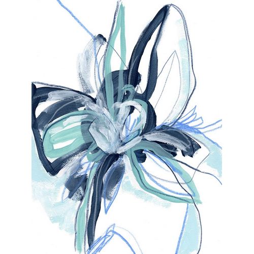 Blue Floral Burst II