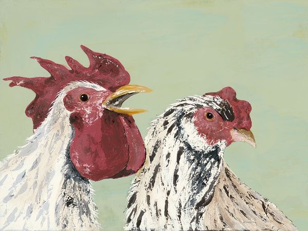 Reynolds, Jade 아티스트의 Four Roosters White Chickens 작품